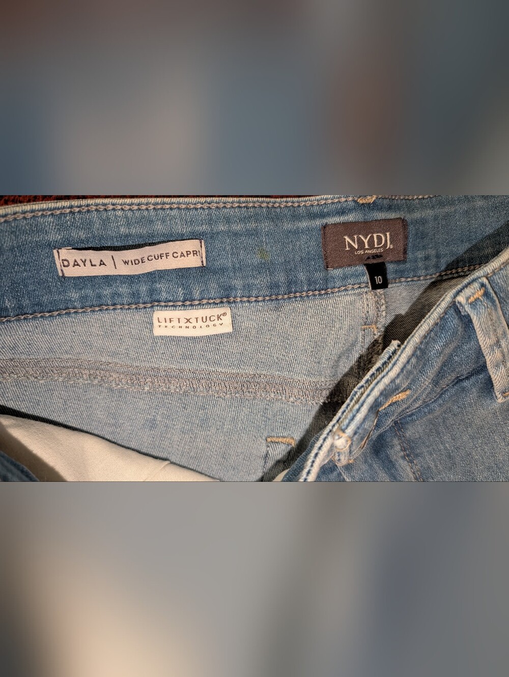 NYDJ Crop Denim Jeans Blue EUC - Picture 2 of 8